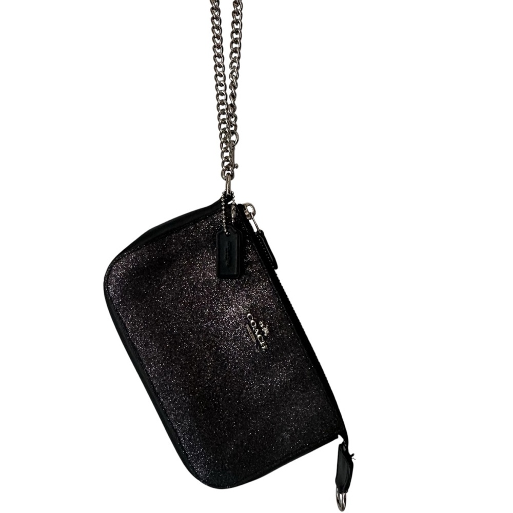 COACH Black Shimmer Convertible Wristlet Bag - Picture 3 of 11